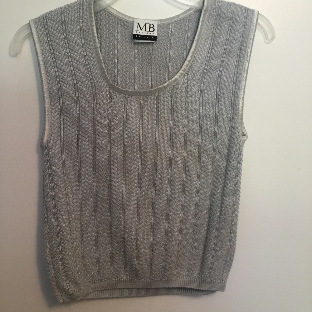 MB Designs light grey sleeveless top
